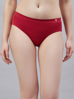 Seamless Solid Mid waist Women's Brief Combo