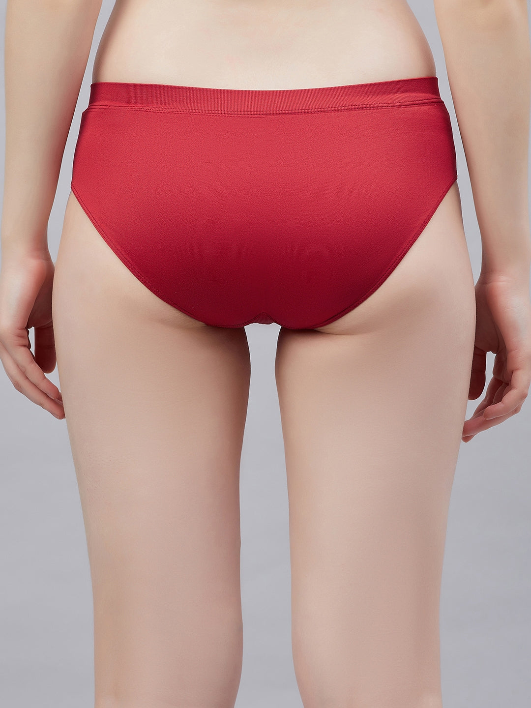 Seamless Solid Mid waist Women's Brief Combo