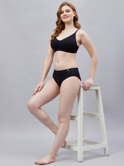 Women's Seamless Solid Basic Underwear Panty