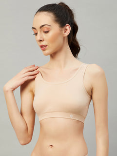Regular Basic Bra For Girls - Nude