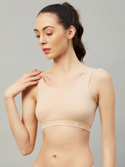 Regular Basic Bra For Girls - Nude
