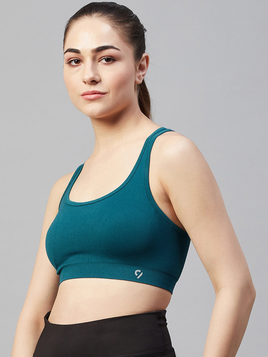 Buy Ribbed Sports Bra For Women Blue Coral C9 Airwear 1354