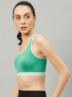 Seamless Sports Bra For Girls - Blue