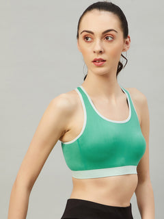 Seamless Sports Bra For Girls - Blue