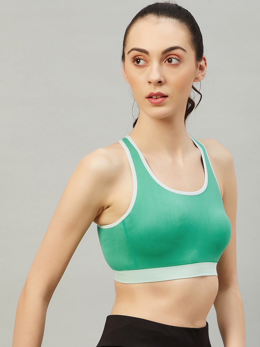 Seamless Sports Bra For Girls - Blue