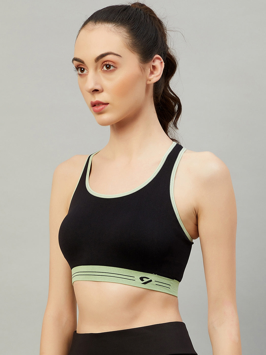 Seamless Sports Bra For Girls - Blue