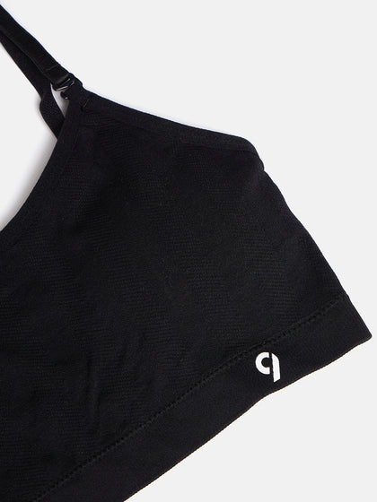 C9 Airwear seamless Full Coverage Padded Teen Rib Co-Ord Bra - Black
