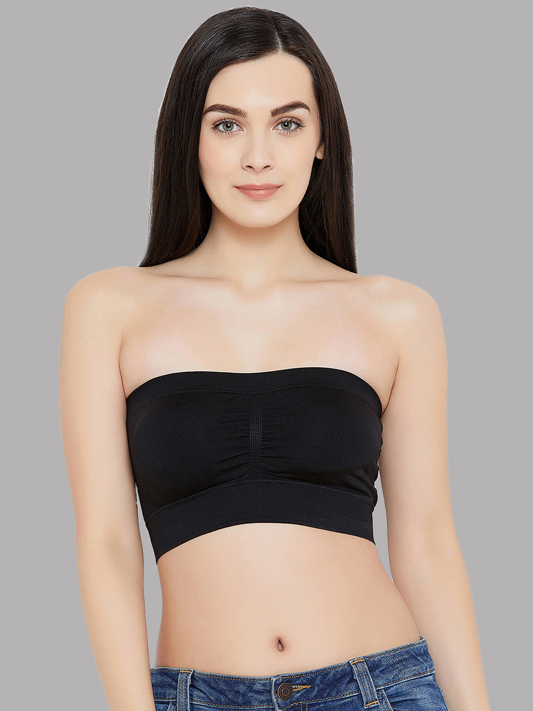 C9 AIRWEAR Seamless Black & Navy Blue  Tube Bra (Pack of 2)