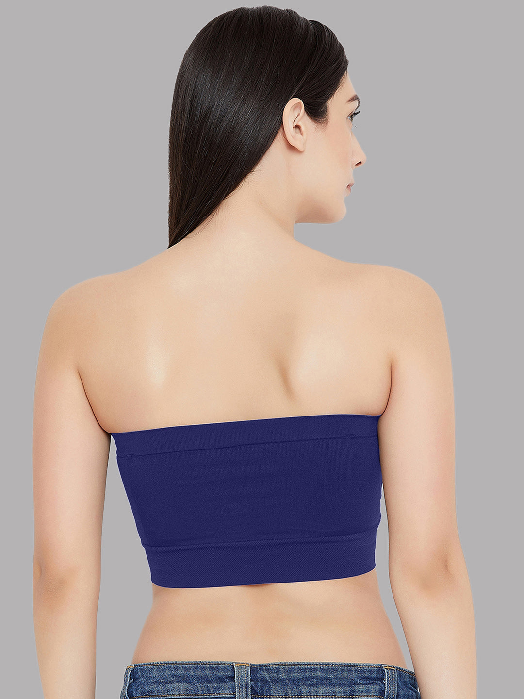 C9 AIRWEAR Seamless Black & Navy Blue  Tube Bra (Pack of 2)