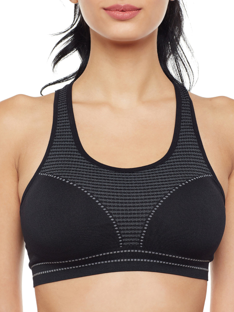 Seamless Solid Women's Active Sports Bra with Pads