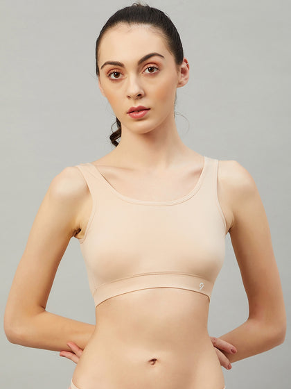 Regular Basic Bra For Girls - Nude