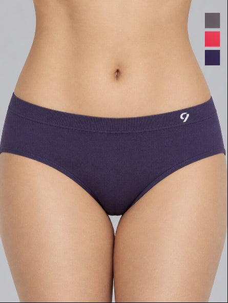 Women Seamless Mid-Rise Lightweight & Breathable Briefs (Pack Of 3)
