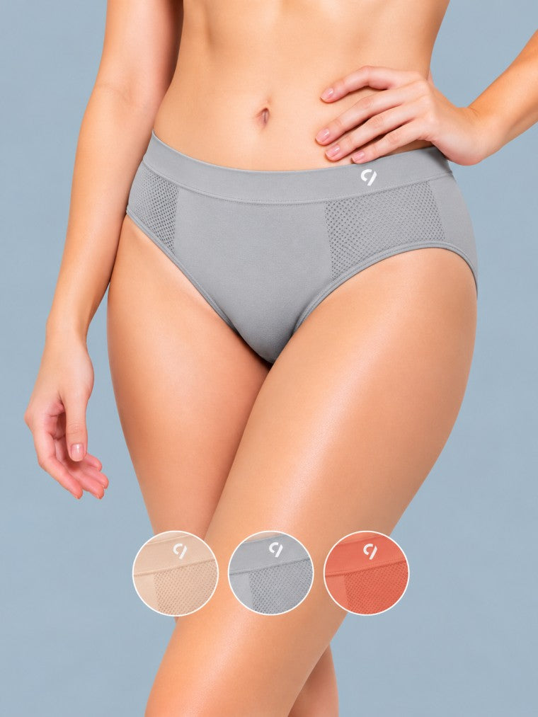 Seamless Mid-Rise Briefs (Pack Of 3)