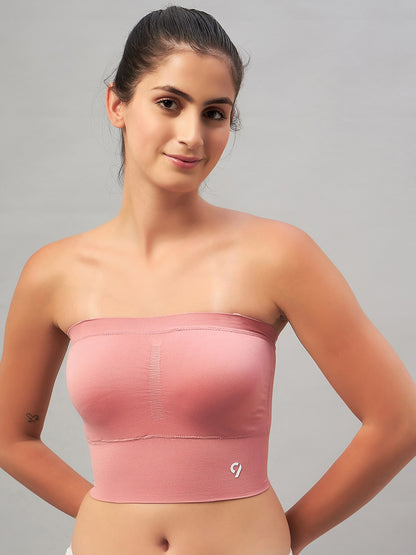 Seamless Women Bandeau Bra - Pink 