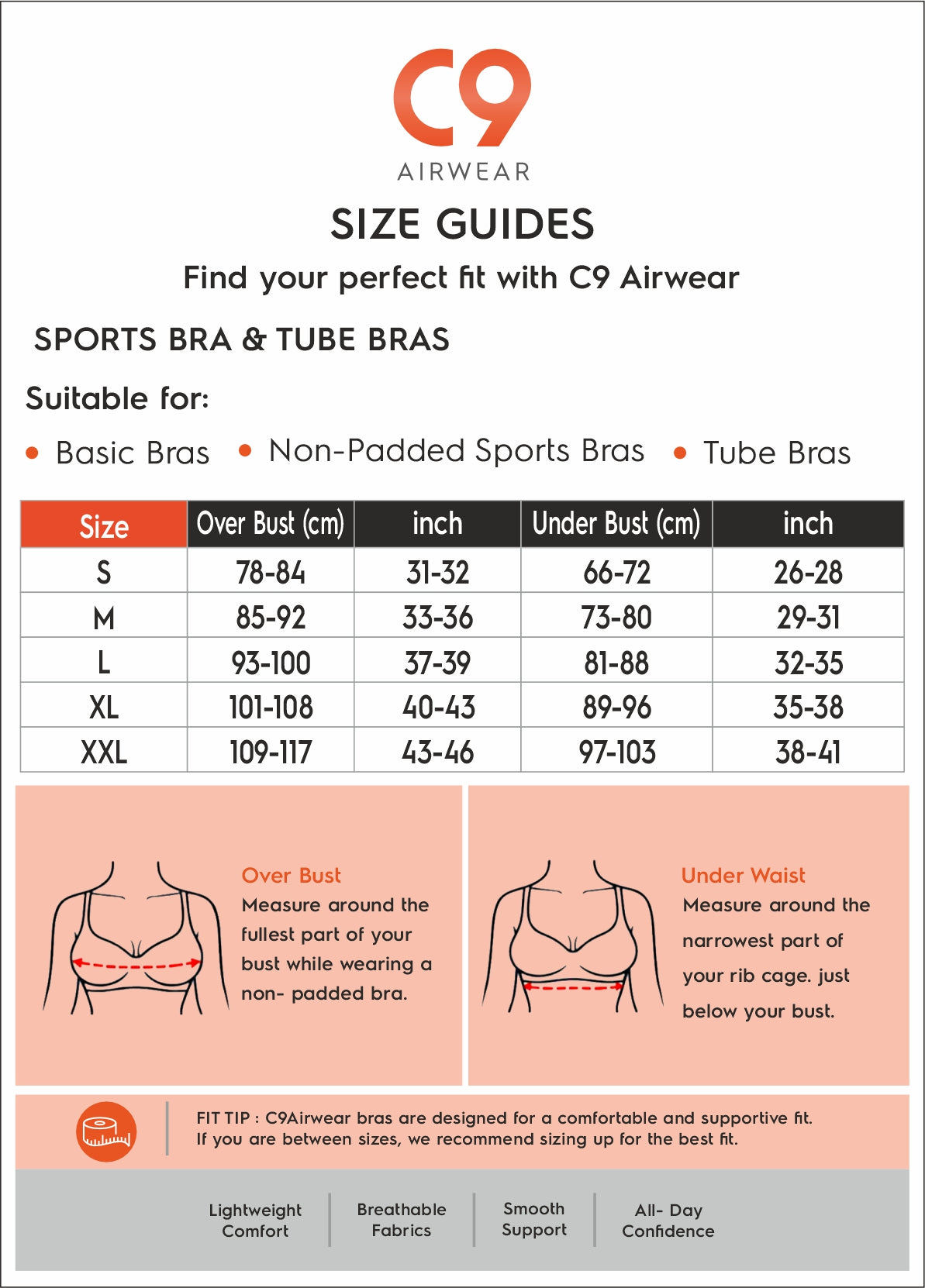 Sports Bra & Tube Bras