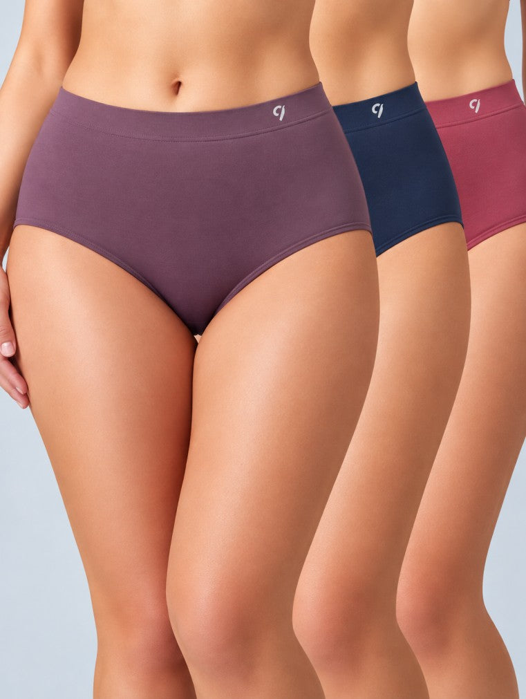 Seamless Soft Stretch Hipster Briefs (Pack of 3)