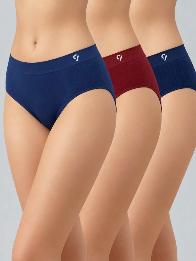 Seamless Mid-Rise Briefs(Pack Of 3)