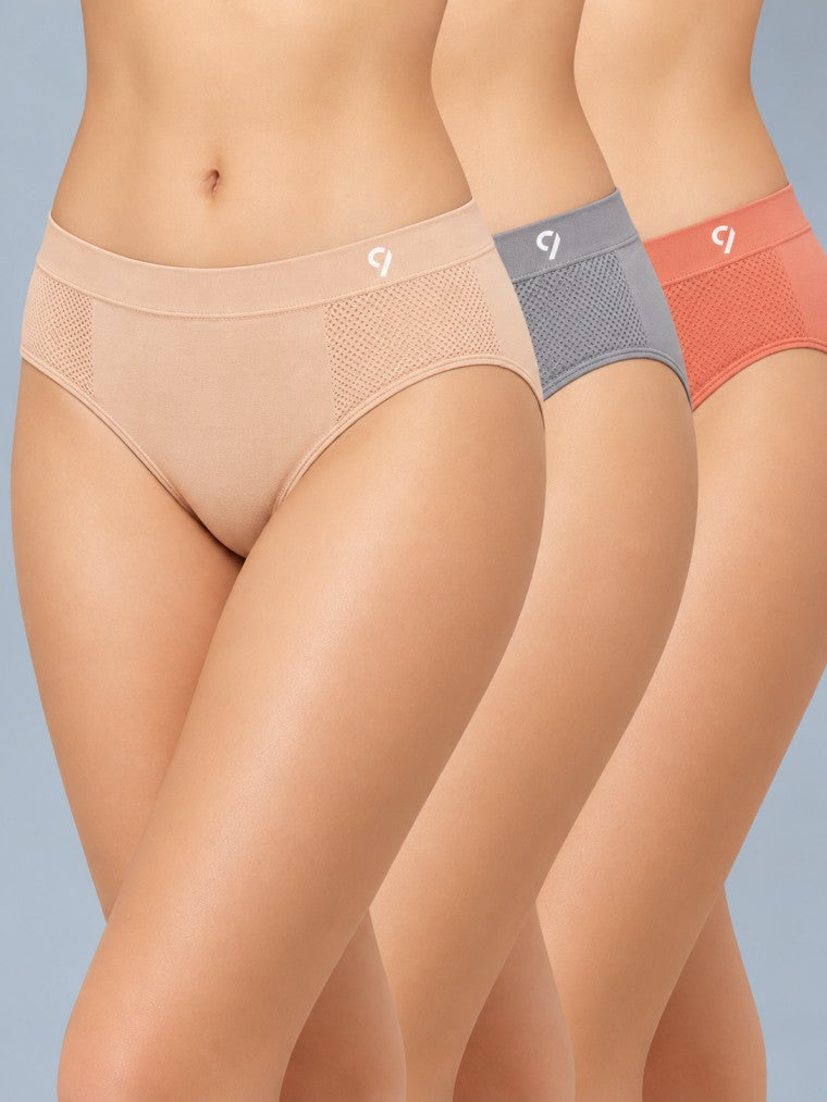 Seamless Mid-Rise Briefs (Pack Of 3)