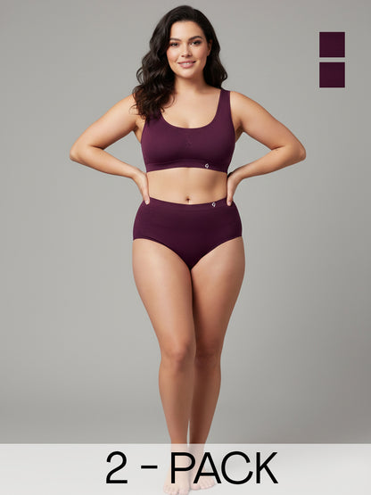 Women Seamless Hipster Daily-Comfort Briefs (Pack Of 2)