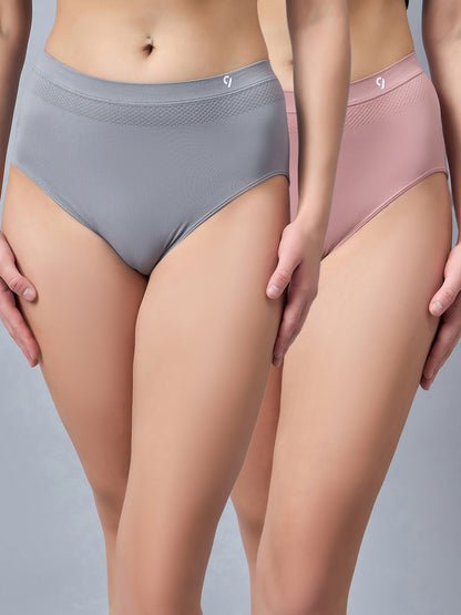 Women Solid New Seamless Hipster Underwears -  Pack of 2