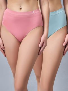 Women Solid Seamless Hipster Briefs -Pack of 2