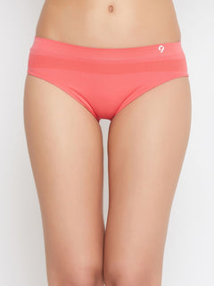 Seamless Women's Mid Waist Solid Assorted Regular Fit Panty Combo