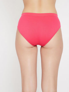 Seamless Solid  Mid Waist Women's Multicolor Panties