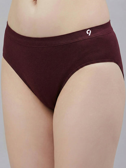 C9 Airwear Women's Mid Rise Seamless Pack of 3 Comfort Stretch Panties Breathable & Comfort Fit