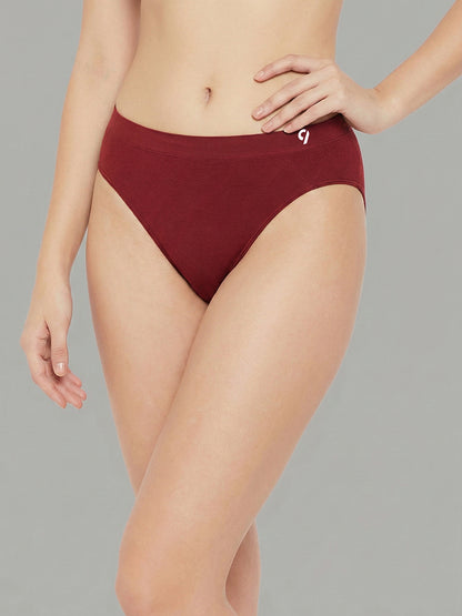 Women Seamless Mid-Rise Breathable &Comfort Fit Briefs (Pack Of 3)