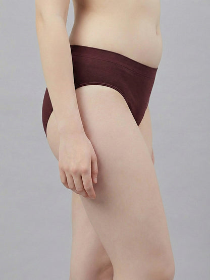 C9 Airwear Women's Mid Rise Seamless Pack of 3 Comfort Stretch Panties Breathable & Comfort Fit