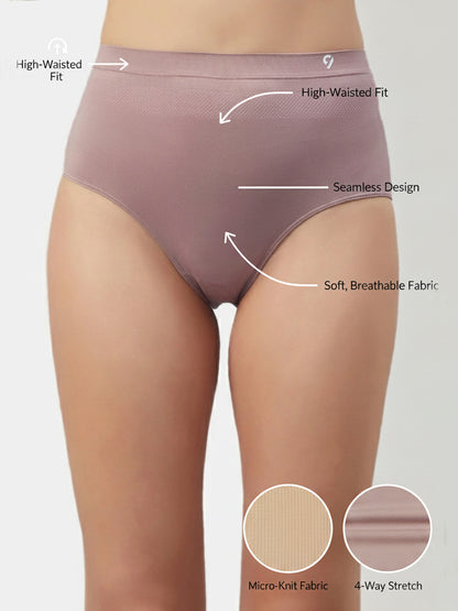 C9 Airwear Seamless Women's Hipster Pack of 3 Breathable Panties Quick-Dry