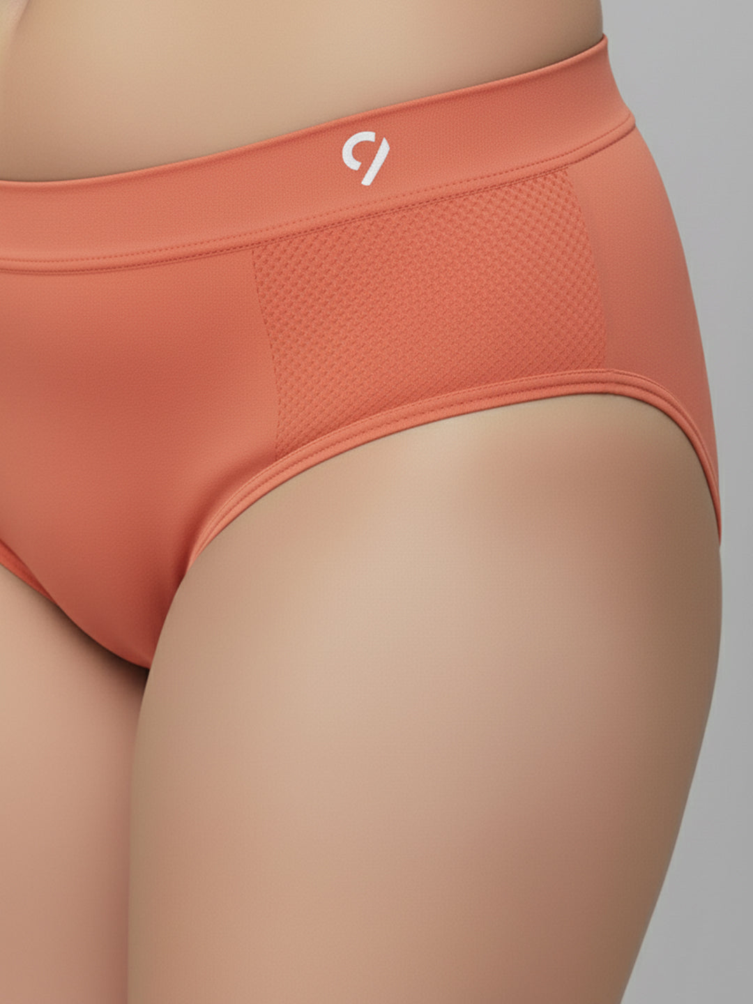 C9 Airwear Women Pack of 3 Mid-Rise Seamless Bikini BriefsFlexible 4-Way Stretch