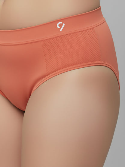 C9 Airwear Women Pack of 3 Mid-Rise Seamless Bikini BriefsFlexible 4-Way Stretch