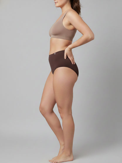 C9 Airwear Women’s Seamless Pack of 2 BITTER CHOCOLATE Hipster Ultra-Soft, Sweat-Absorbent