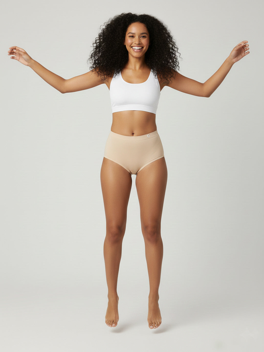 C9 Airwear Seamless Women's Hipster Pack of 3 Breathable Panties 4-Way Stretch & Quick-Dry