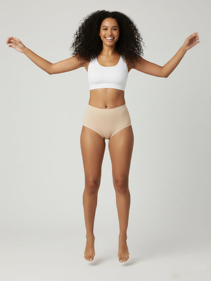 C9 Airwear Seamless Women's Hipster Pack of 3 Breathable Panties 4-Way Stretch & Quick-Dry