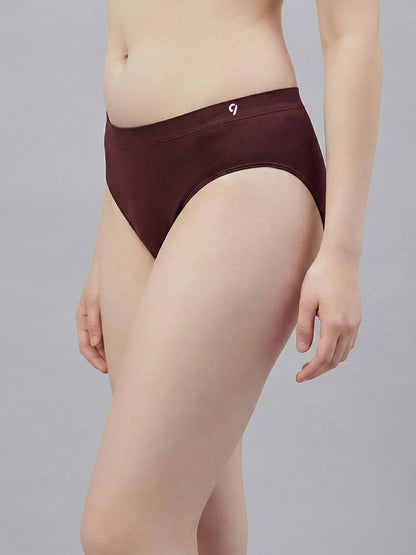 C9 Airwear Women's Mid Rise Seamless Pack of 3 Comfort Stretch Panties Breathable & Comfort Fit