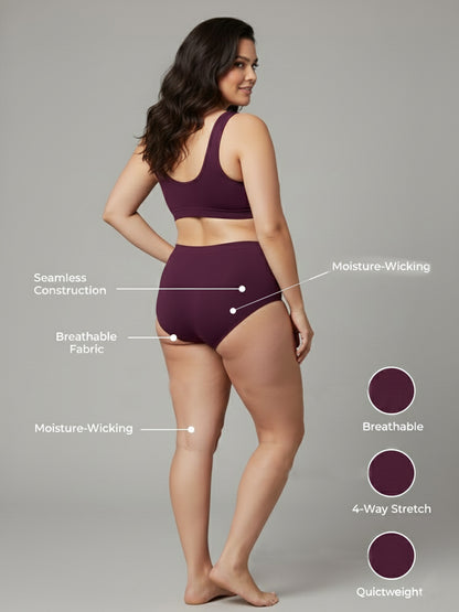 Women Seamless Hipster Daily-Comfort Briefs (Pack Of 2)