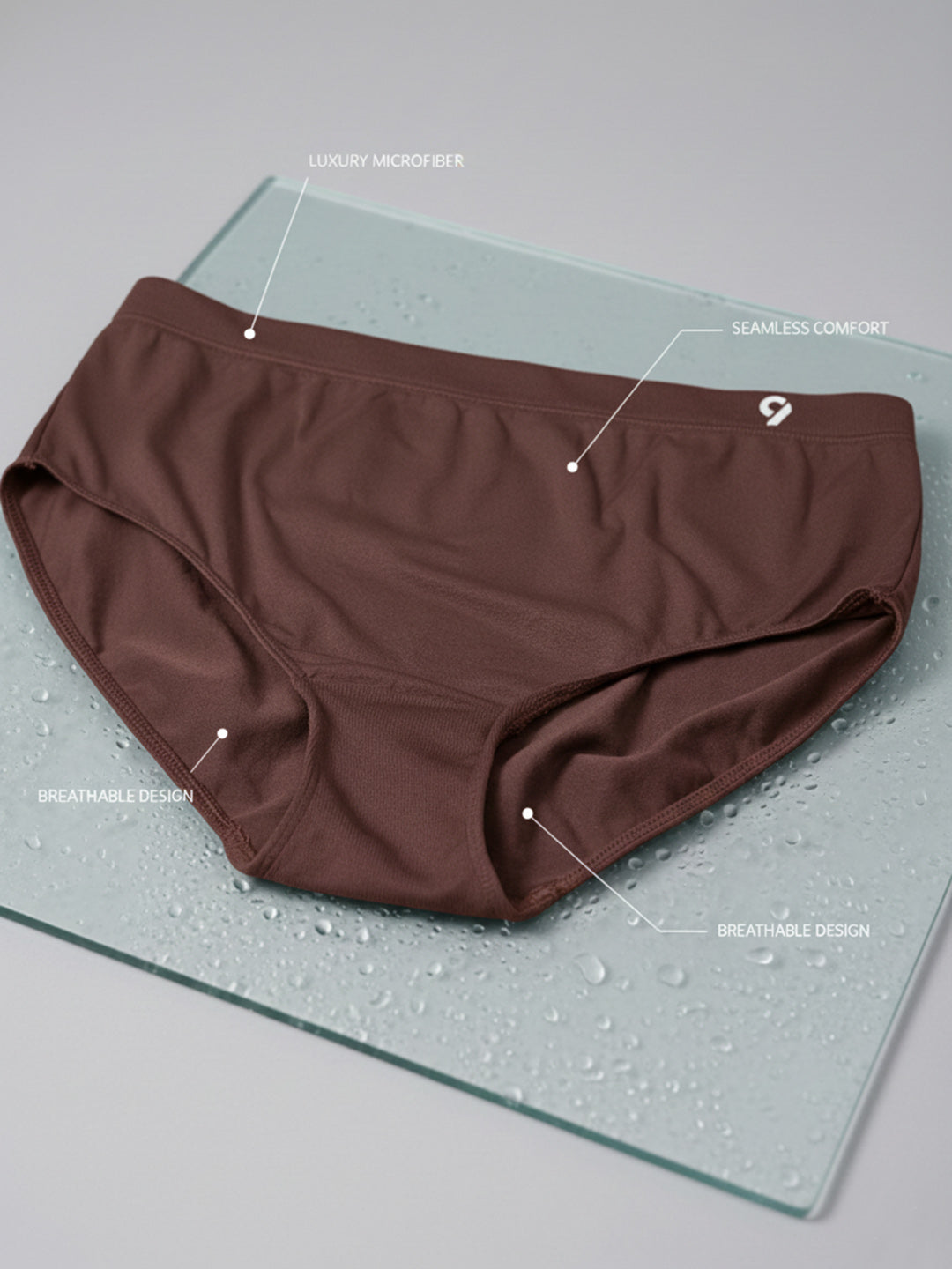 C9 Airwear Seamless Women's Mid Rise Pack of 2 Breathable Panties 4-Way Stretch & Quick-Dry