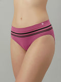 Women Striped Seamless Briefs Ultra Soft & Breathable (Pack Of 3)