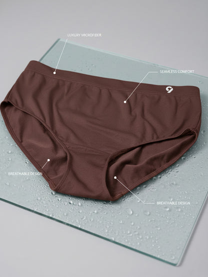 C9 Airwear Seamless Women's Mid Rise Pack of 2 Breathable Panties 4-Way Stretch & Quick-Dry