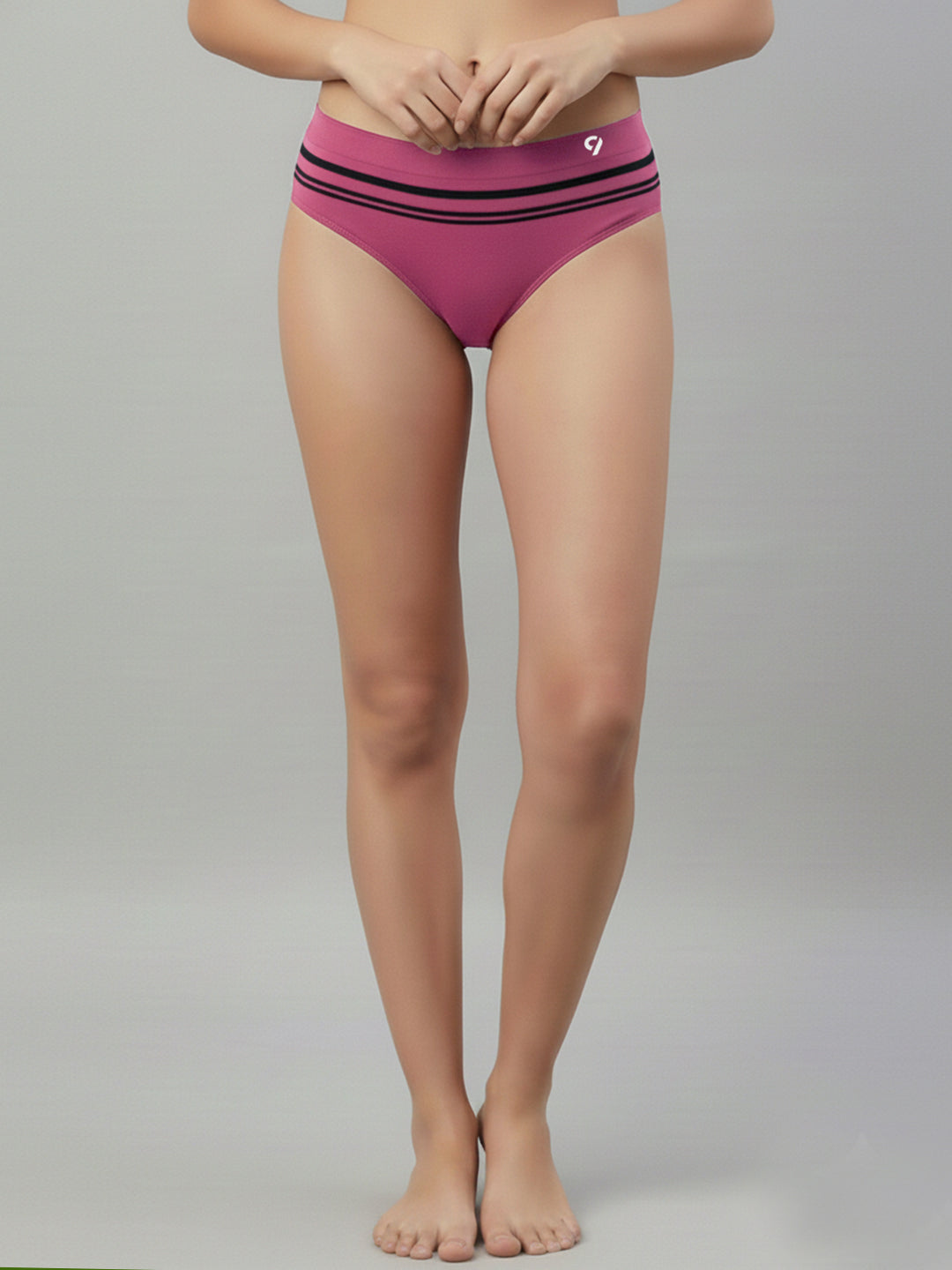 Women Striped Seamless Briefs Ultra Soft & Breathable (Pack Of 3)