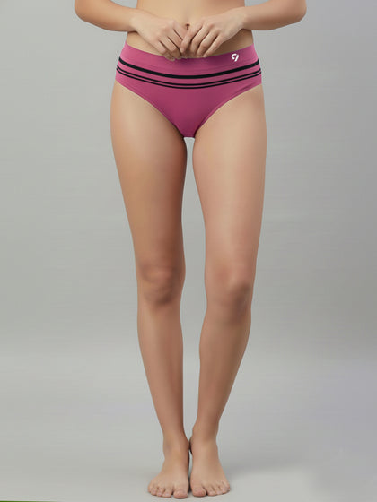 Women Striped Seamless Briefs Ultra Soft & Breathable (Pack Of 3)
