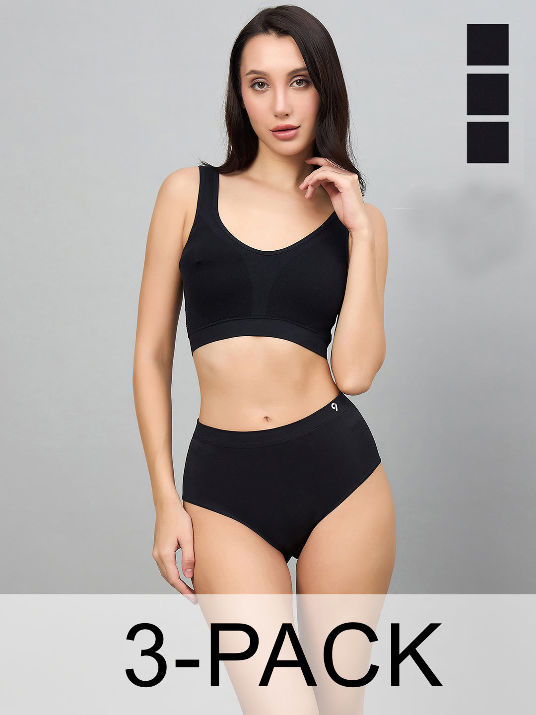 Seamless Women’s High-Rise Soft & Lightweight Hipster Briefs (Pack of 3)