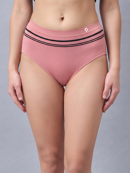 Women Pack of 3 Seamless High-Rise High-Coverage Hipsters