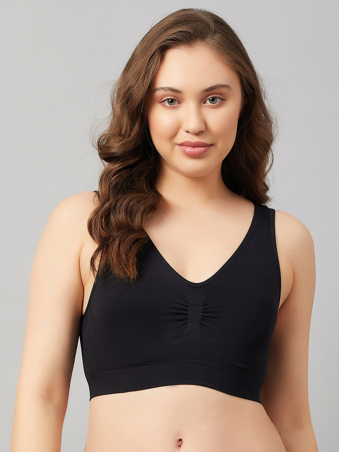 Seamless Women`s Full Coverage Basic Bra with Removable Pads