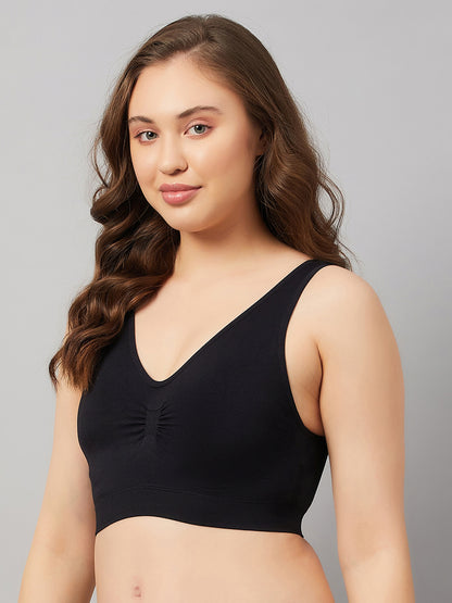 Seamless Women`s Full Coverage Basic Bra with Removable Pads