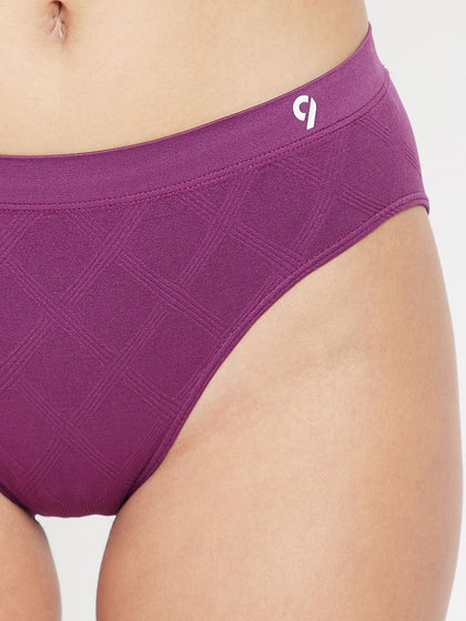 Seamless Women's Mid Waist Solid Briefs