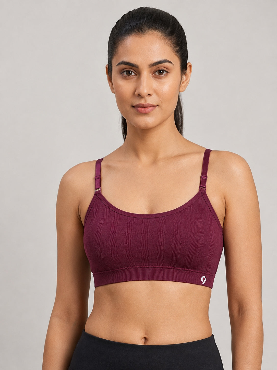 C9 Airwear seamless Full Coverage Padded Teen Rib Co-Ord Bra - Black