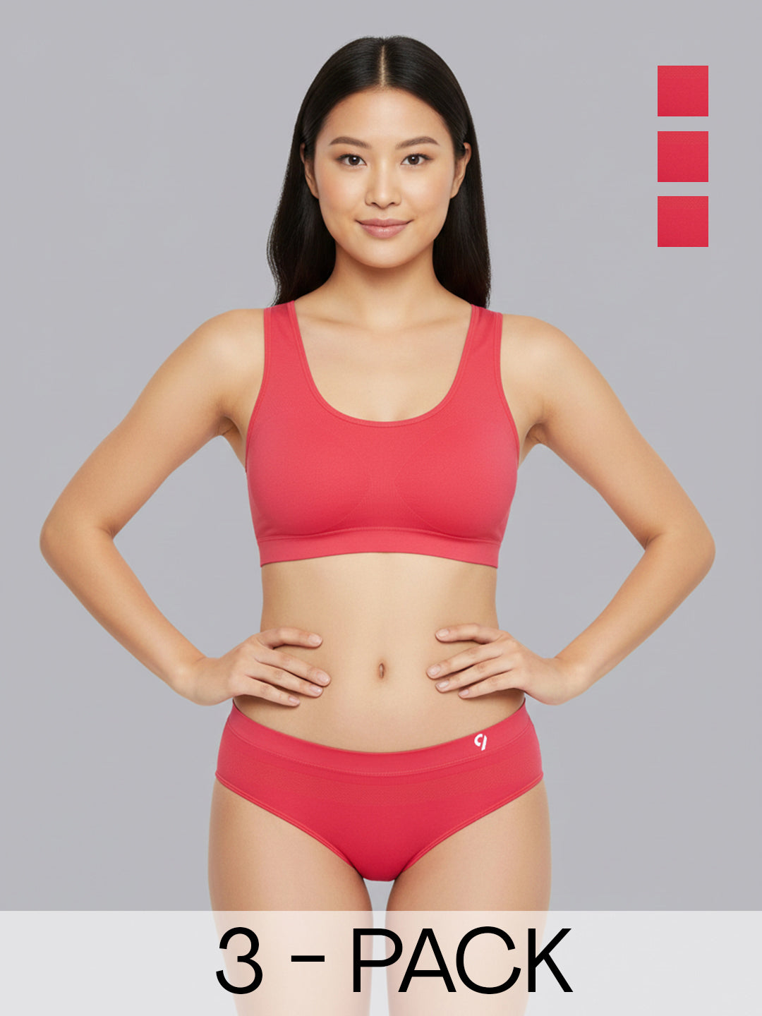 Women Seamless Mid-Rise Lightweight & Breathable Briefs (Pack Of 3)